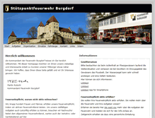Tablet Screenshot of feuerwehr-burgdorf.ch
